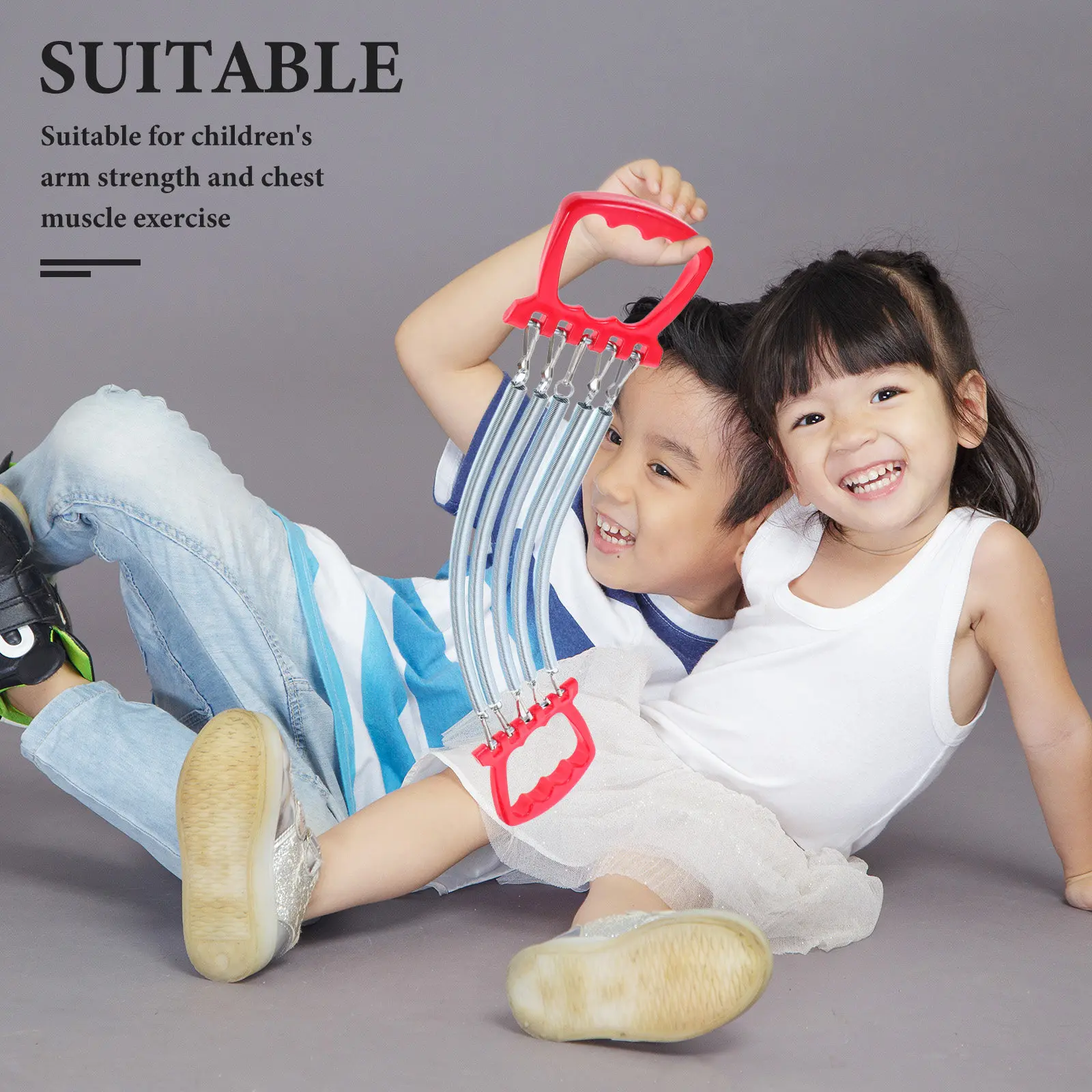 Multifunctional Spring Resistance Arm and Chest Exerciser for Compact Portable Fitness Expander Promotes Healthy Habits
