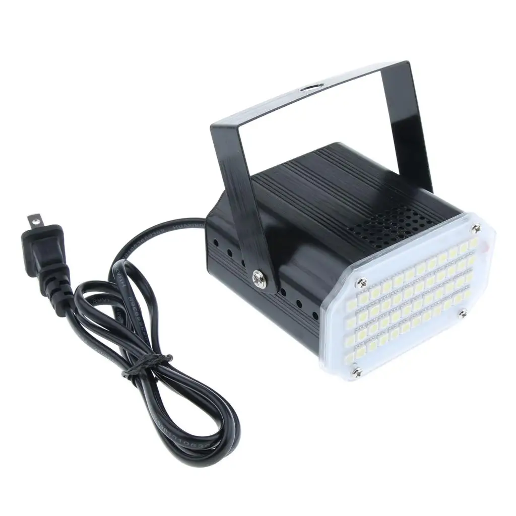 

Белая стробоскопическая лампа с супер ярким светодиодным зажимом для DJ-освещения с фиксированной пряжкой для вечеринок, Хэллоуина, Рождества