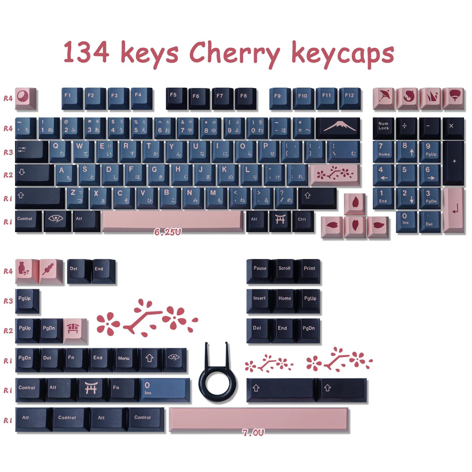 GMK Nightingale Keycaps 130+Keys PBT Material CHERRY Profile DYE-SUB For MX Switch Wooting Mechanical Keyboard ISO ANSI Layout