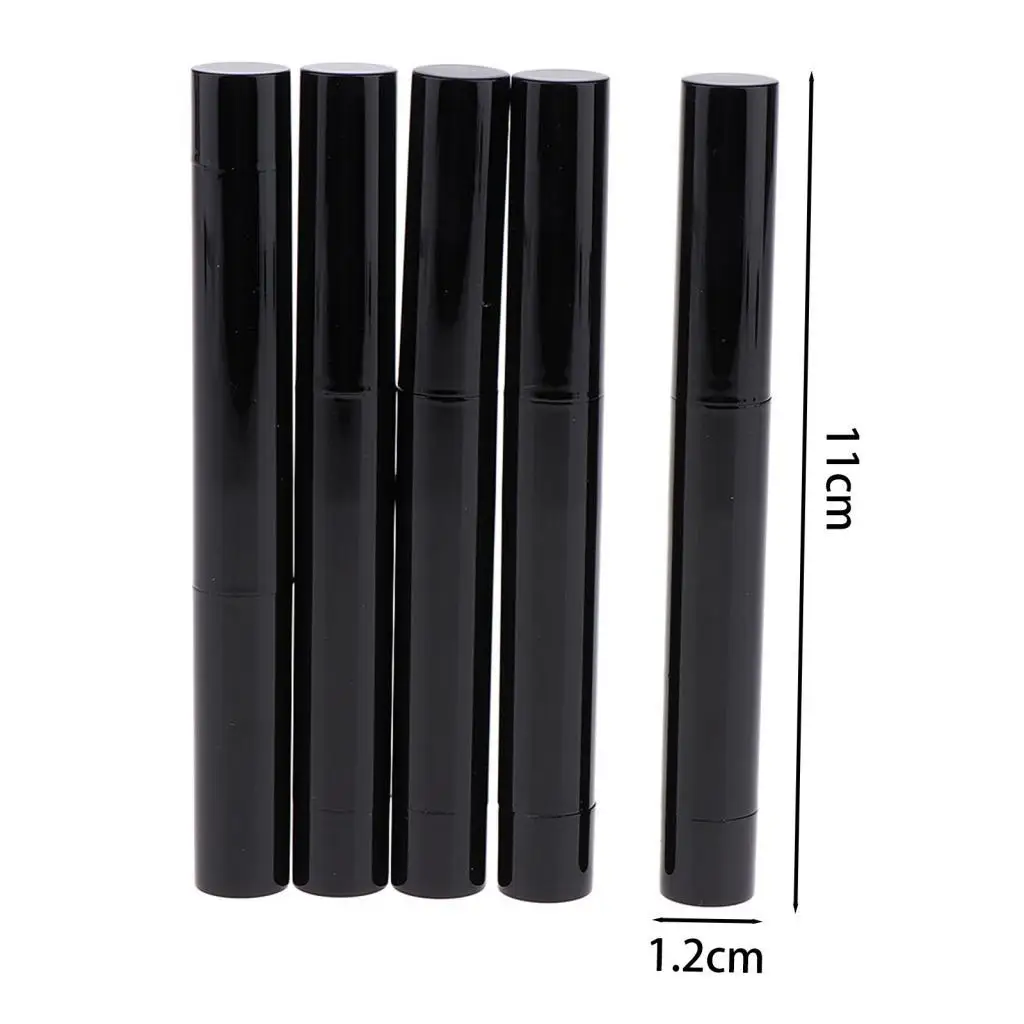 Empty Lip Stick Containers Lipstick Mold Kit Refillable Lip Gloss Tube Black Cosmetic Palette Empty Case for DIY Makeup
