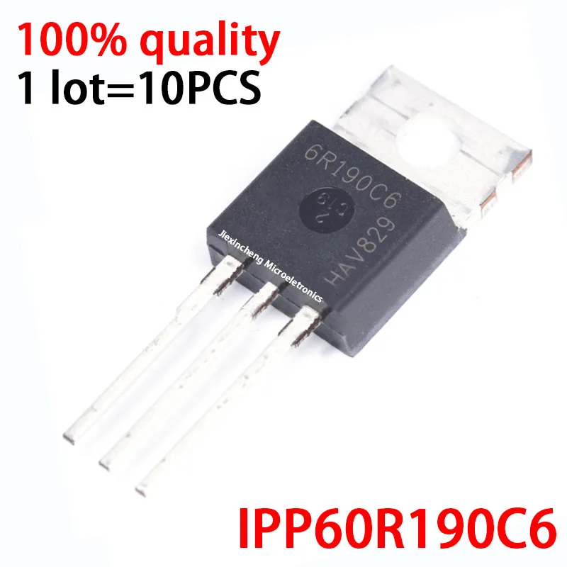 10PCS New original IPP60R190C6 6R190C6 TO-220 650V59A MOSFET