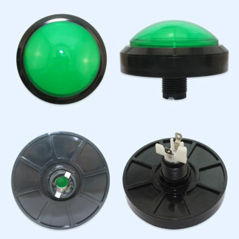 1pcs Big Dome Pushbutton 100mm Illuminated Arcade Push Buttons Led 12v Power Button Switch Push Button with Microswitch