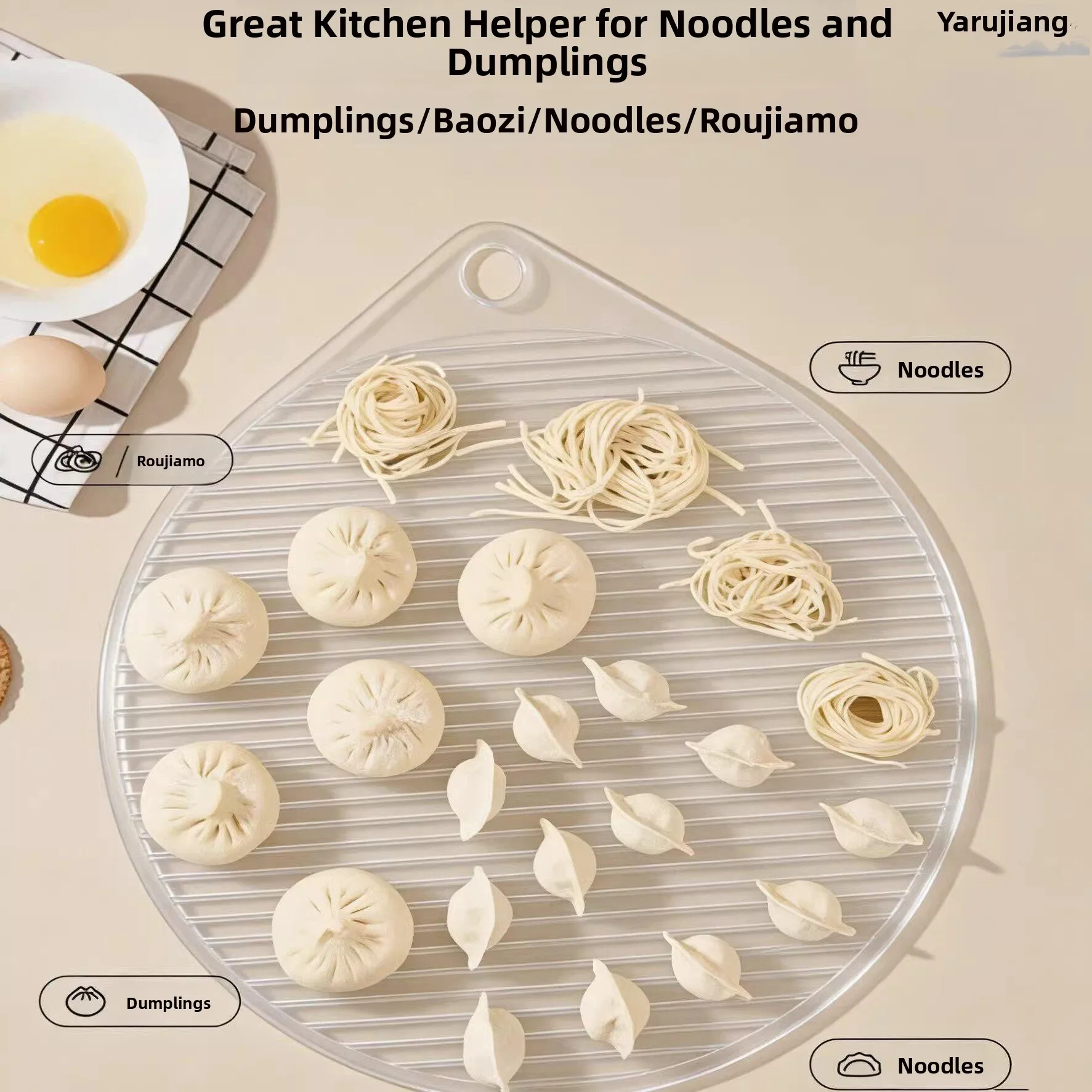 food-grade-dumpling-tray-water-drop-design-non-stick-bottom-kitchen-use-steamer-tray-dumpling-holder-european-style-plastic