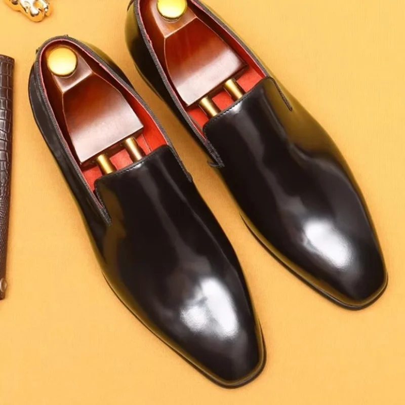 

New Arrival Genuine Leather Loafers Man Dress Shoes Slip-on Business Formal Shoes British Style Party And Banquet Shoes
