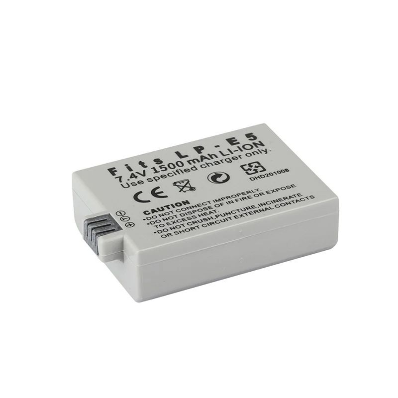 Original LP-E5 LPE5 LP E5 Battery Pack 1500mAh for Canon EOS Rebel XS, Rebel T1i, Rebel XSi, 1000D, 500D, 450D, Kiss X3,X2,F