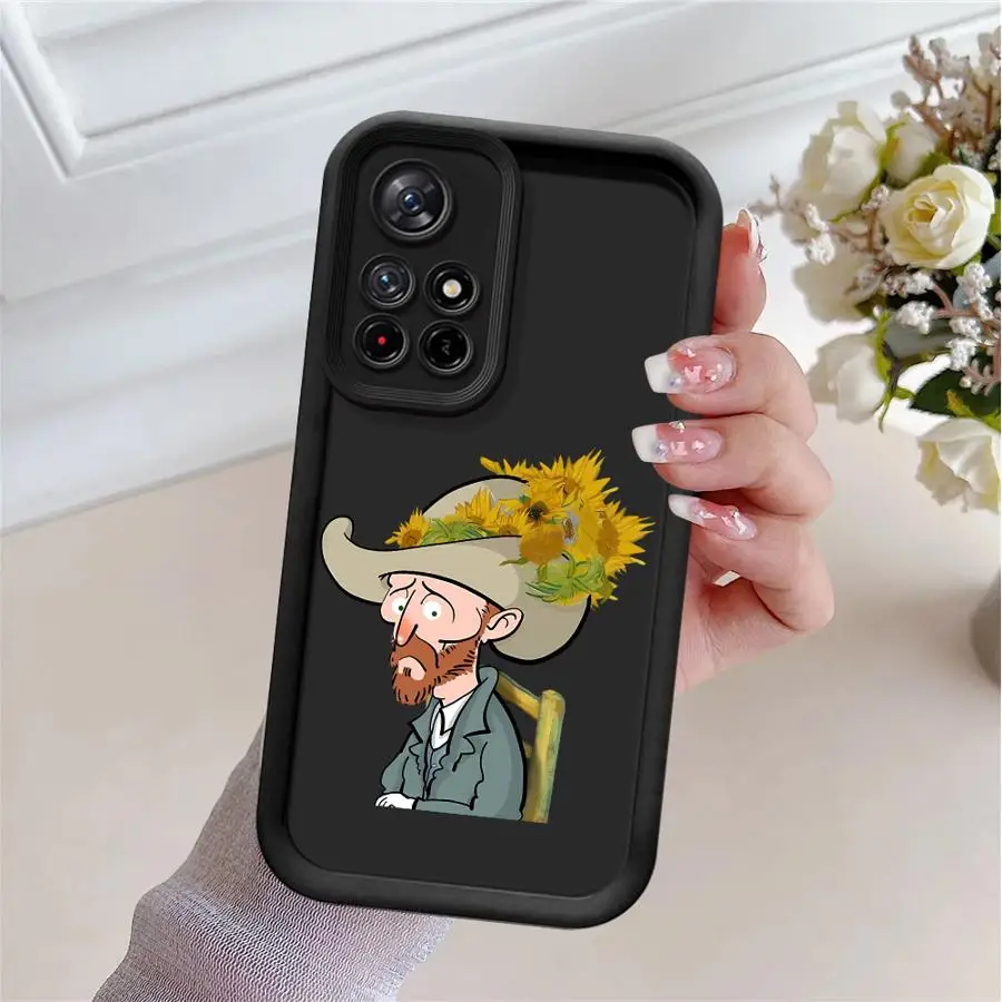 電話ケース Xiaomi Redmi 9T 9C 12C 10A 14C 13C A2 A1 Plus 10C A3 A5 9A ソフトカバー ゴッホ クリエイティビティ フラワー