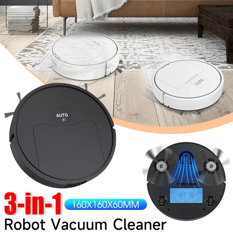 3-in-1 Smart Sweeping Robot Vacuum Cleaner Automatic Cleaning Sweeping Machine USB Rechargeable Mopping Cleaning Appliances New