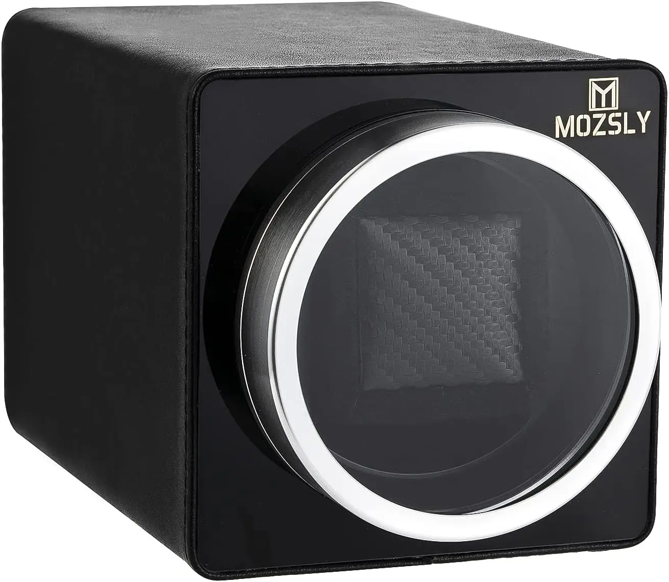 

Single Watch Winder with 12 Rotation Modes, Quiet Motor, Battery/AC Power, PU Leather Case