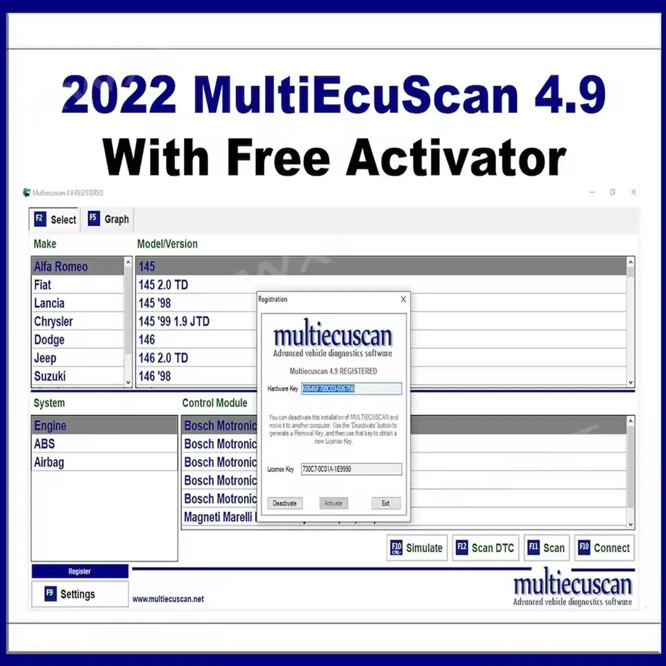 

2023 Multiecuscan V4.8 para Fiat/Chrysler/Dodge/Jeep/Suzuki Scanner Software 4,8 funciona con herramienta de diagnóstico ELM327/