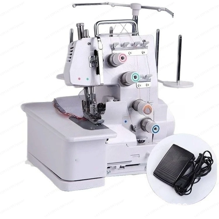 Double Needle Three-Thread Zig Zag Interlock Sewing Machine 2.5mm Multifunctional Electric Overlock Sewing Machine