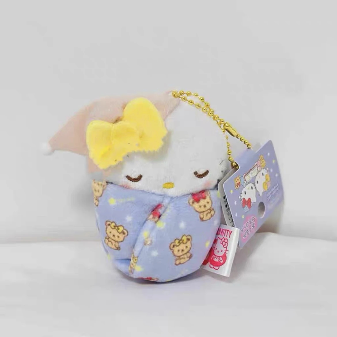 Kawaii Swaddle Baby Hello Kitty Plush Doll Sanrio Anime Keychain Cute Decoration Fashion Pendant Creative Bag Accessory