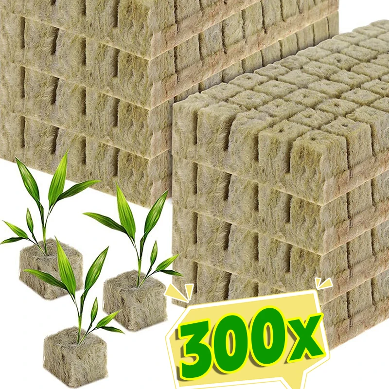 Rock Wool Starter Plugs Seedling Grow Sponge Block Planting Grow Cubes Hydroponics Cuttings Garden Plant Propagation Grow Supply