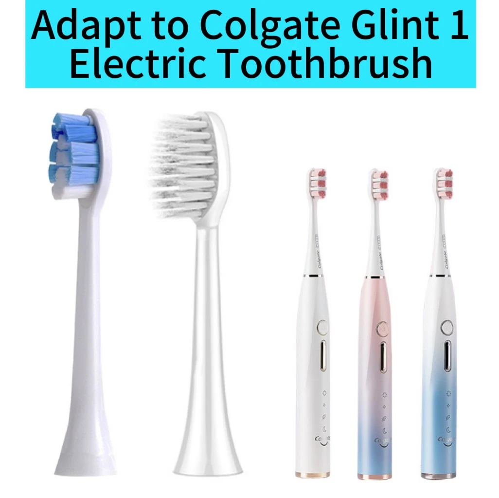 8PCS Repalce Heads for Colgate Glint 1 Electric Toothbrush Replacement Toothbrush Heads Accessories Adult Nozzle,white color