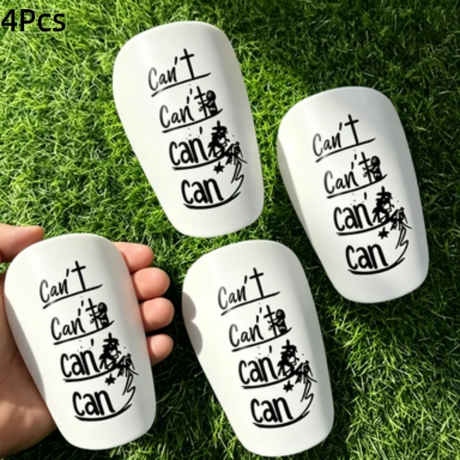 Soccer Shin Guards 4Pcs Set Adults Letter Print Shin Pads Soccer Sock Insert Protective Plates for Outdoor Training