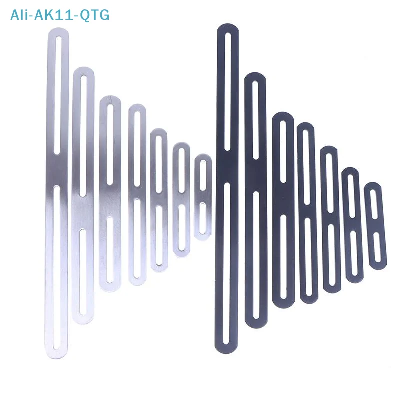 Hot！1Pc Stainless Steel Straight Angle Bracket Black/Silver Thickened 180 Degree Flat Fixed Bracket Connector Furniture Holder