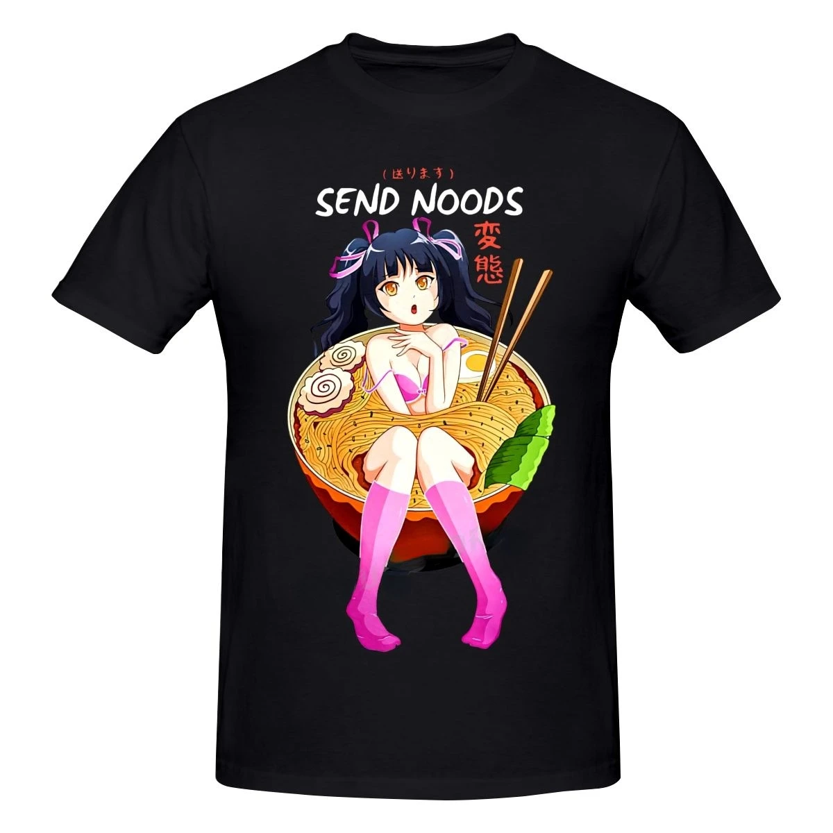 Hentai Anime Sexy Girl Japan Send Noods Ramen Noodle Bowl Shabu Shabu Hentai T Shirt Harajuku Aesthetic Tops Euphoria Clothes