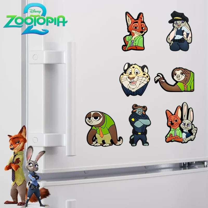 

Магниты на холодильник Zootopia, украшения, аниме Джуди Ник, магнит на холодильник, аксессуары «сделай сам», ленивец, магнитный держатель для заметок, подарки для детей