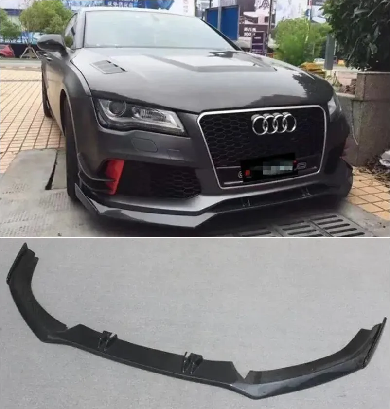 

For Audi A7 S7 2011-2018 High Quality Carbon Fiber Front Bumper Lip Splitters & Wind Knife Body Kit