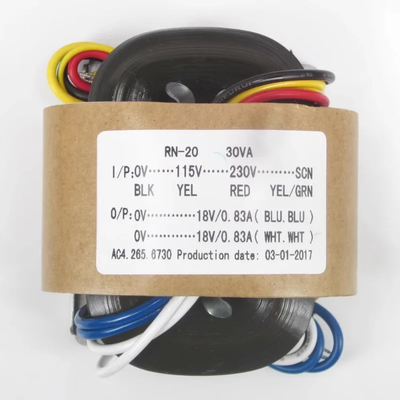 R الأساسية محول 20 واط R20 المزدوج 18 فولت المحولات 230 فولت إلى 2X18 فولت النحاس مخصص درع قبل فك سماعة DAC الصوت امدادات الطاقة