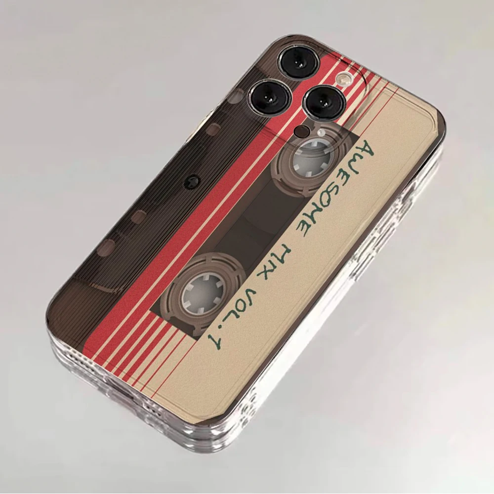 Kassetten-Kunst Klare Hülle für iPhone 16 17 15 Pro Max Hüllen iPhone 11 12 13 14 ProMax Plus 8 XS XR Transparente Retro-Abdeckung – Detail 5
