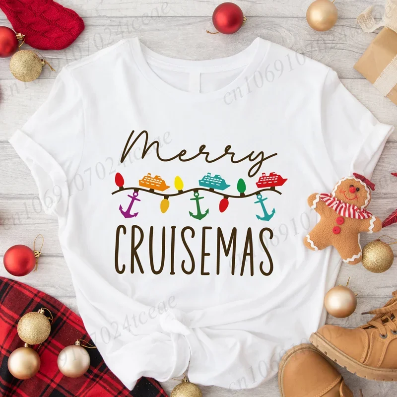 Merry Cruisemas Shirt, Family Christmas Cruise T-Shirts, Holiday Trip Matching Cruise T-Shirts, Christmas Lights Tee Clothes