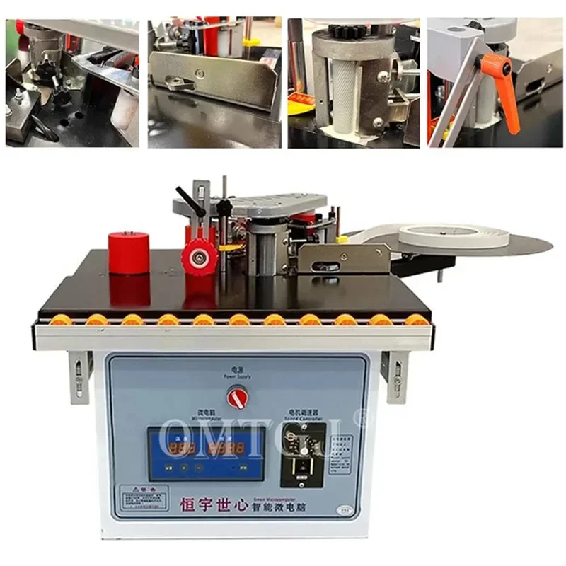 

Small Portable Household Woodworking Edge Banding Machine Double-Sided Adhesive Coating Automatic Belt Breaking EdgeBanding1200W