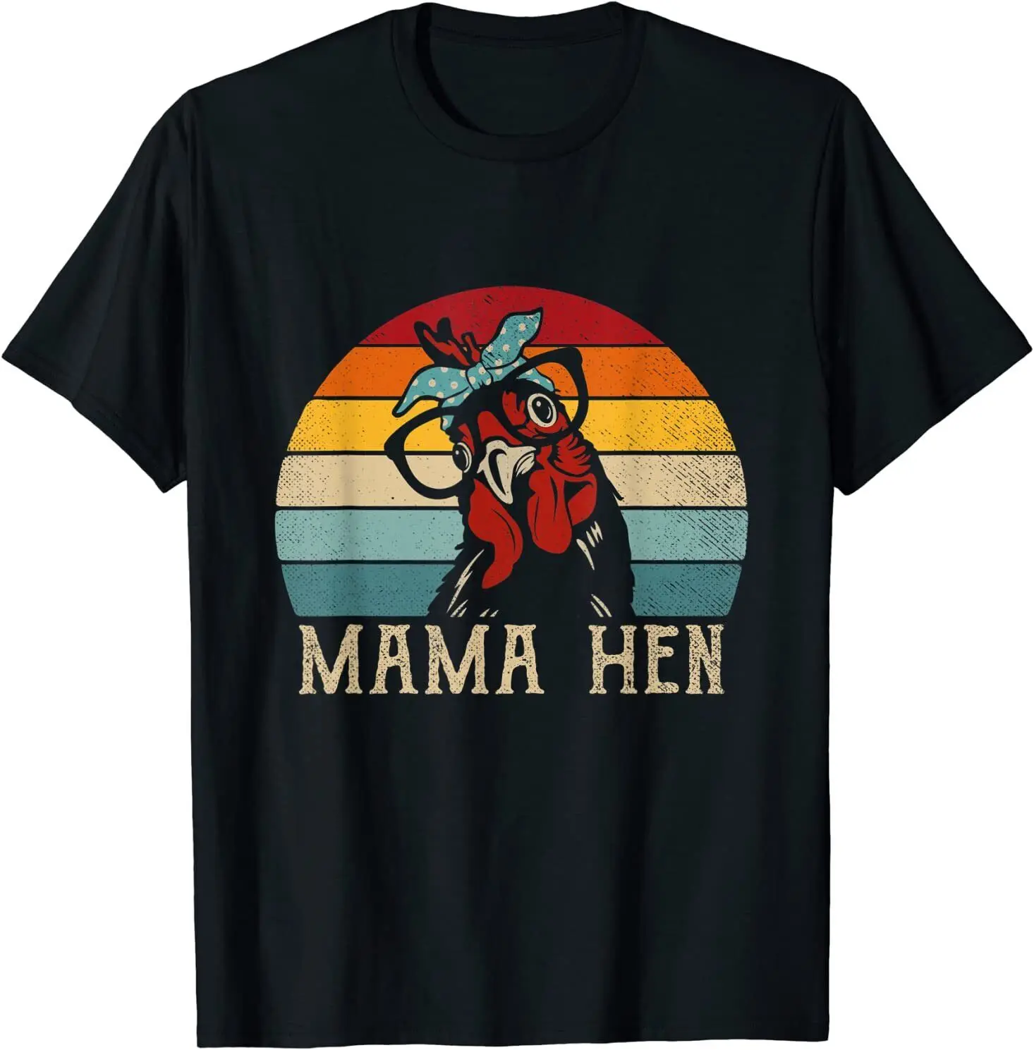 

Funny Mama Hen Shirt Vintage Retro Chken Mom Mother T-Shirt Size S-5XL