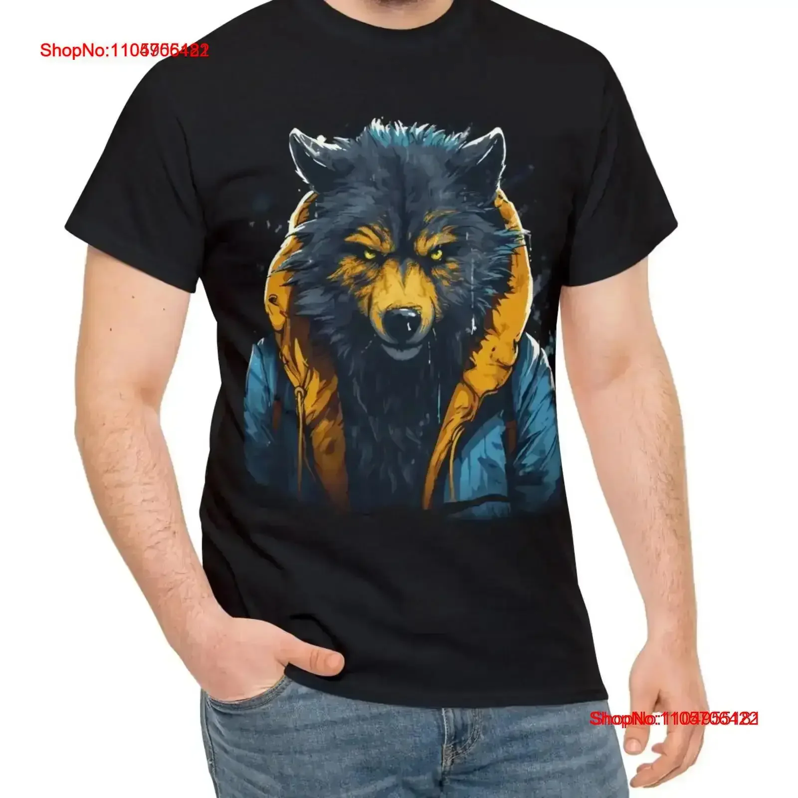 Werewolf T Shirt Hoddie Scary Transformation Fenrir Wolf Norse Mythology Ragnarok Monster vintage Washed Top For Everyday Wear