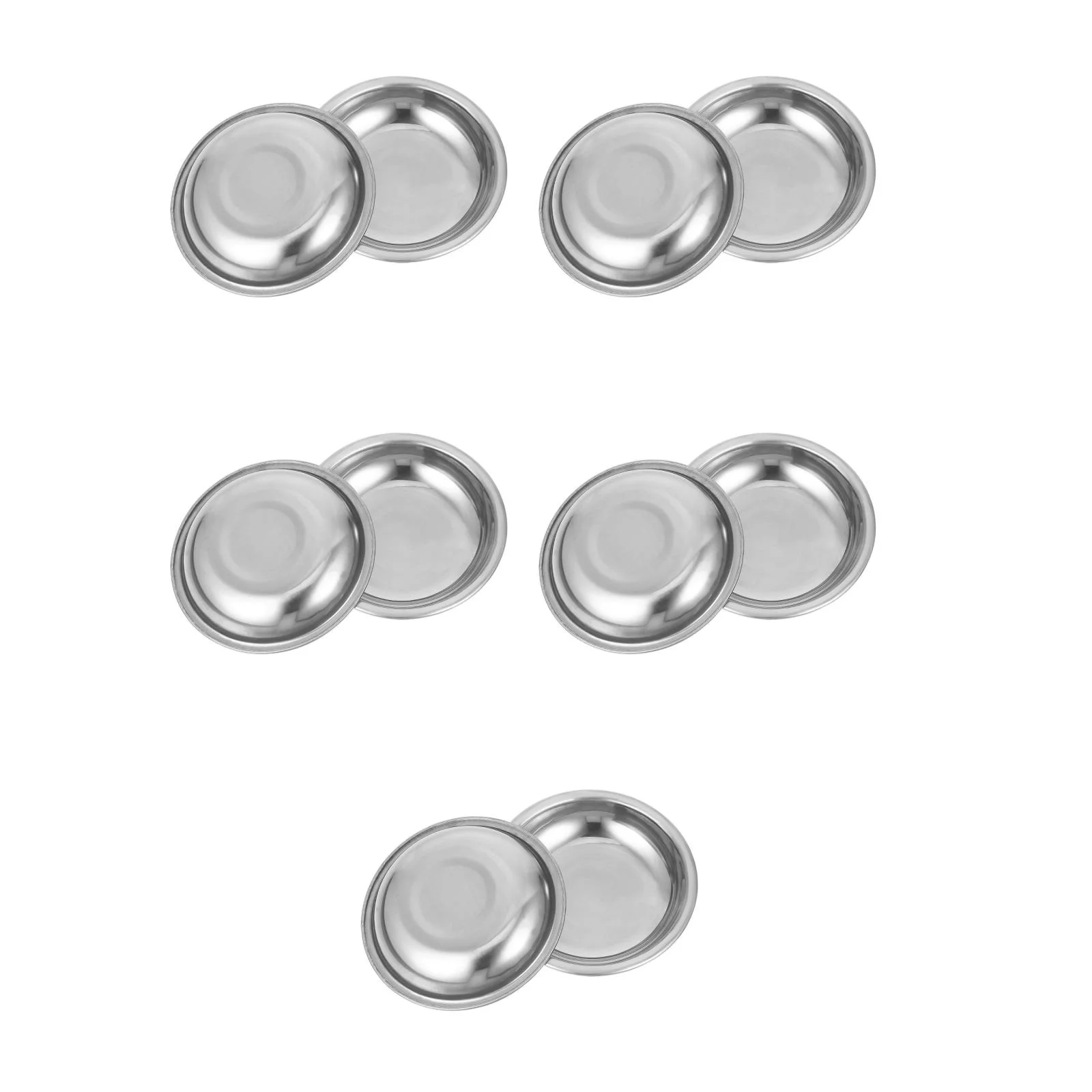 10 pcs  Stainless Steel Weighing Dishes Jewelry Tray Kitchen Laboratory Scale Tray For Accurate Measurement Powder Jewelry