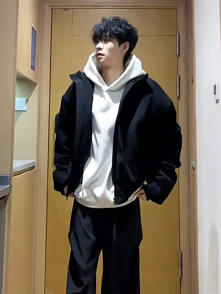 

Мужская куртка-бомбер Cleanfit American Style: весенне-осенняя, свободного кроя, в стиле ретро, для бейсбола, верхняя одежда