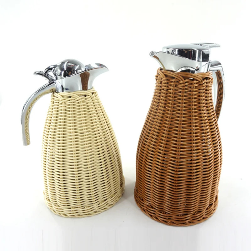 Rattan Woven Pot Pin Coffee Pot Woven Insulation Pot Cup Cover Woven Ice Bucket Woven