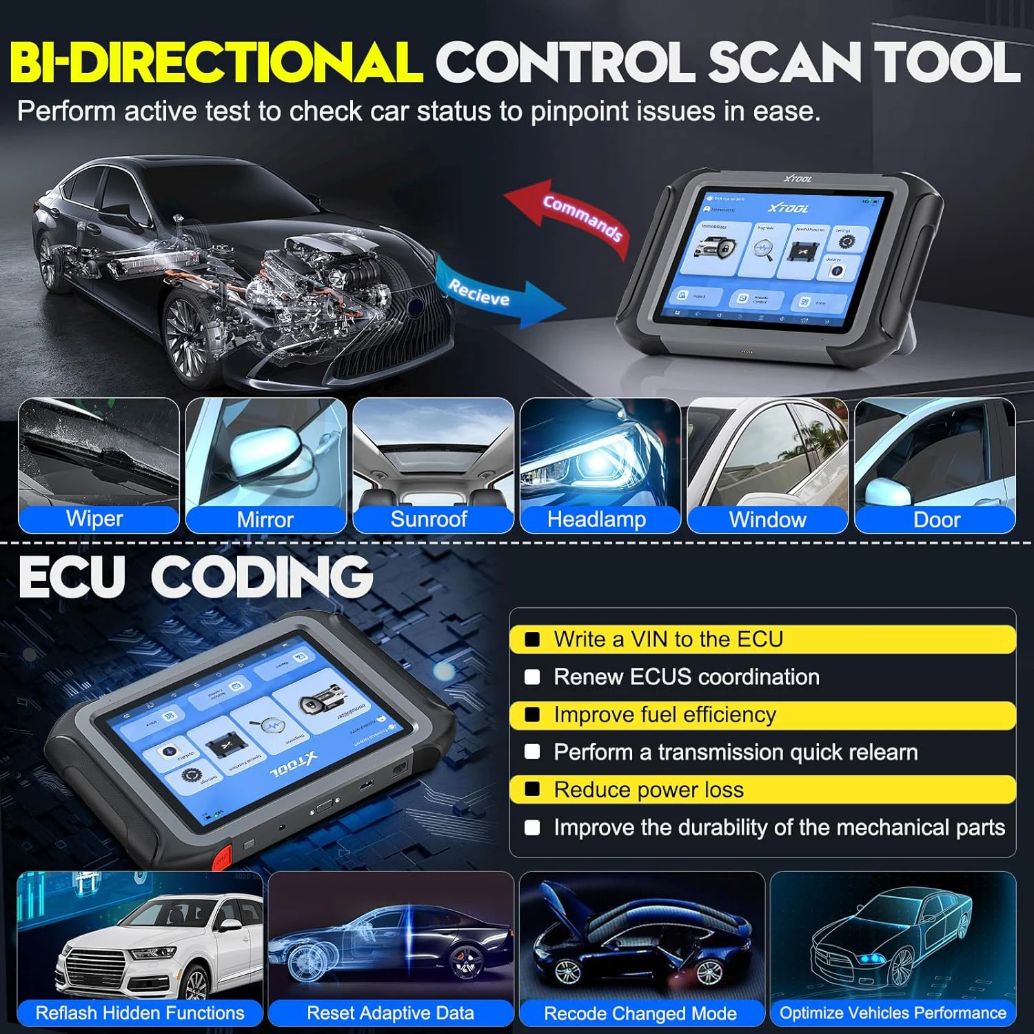 XTOOL X100MAX مبرمج IMMO & Key المتقدم ECU ترميز المسح ثنائي الاتجاه مع تحديث KC501 لخريطة الطوبولوجيا X100Pad3 42+ الخدمة #4