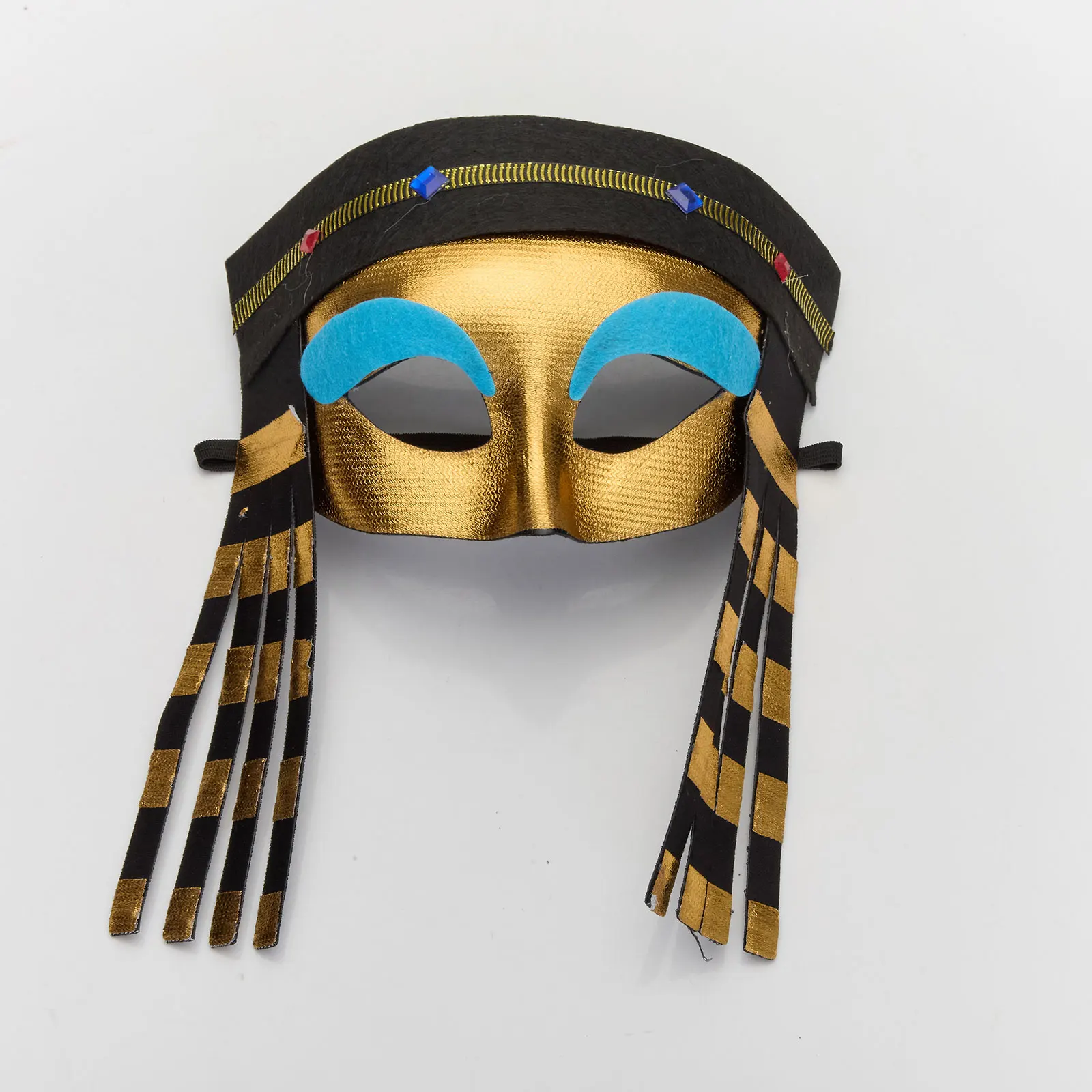 Egyptian Queen Princess Cosplay Accessory Half-face Mask Neck Collar Belt Wristbands for Halloween Party Ancient Egypt Dress Up