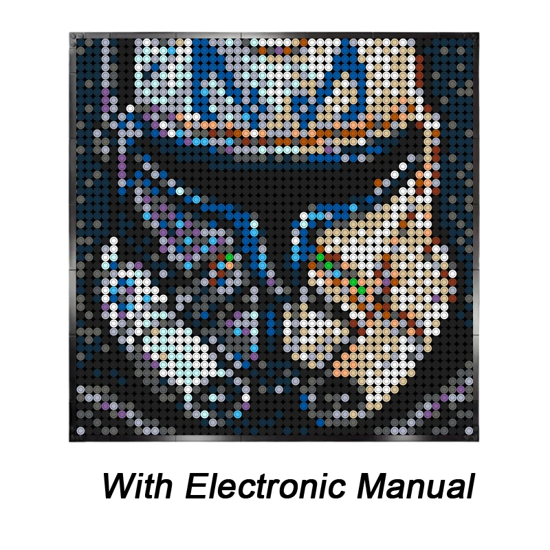 Jouet de décoration murale 31205 MOC Captain Rex Star, figurine de film, peinture artistique Pixel, blocs de construction, ensemble de briques, cadeau créatif de noël