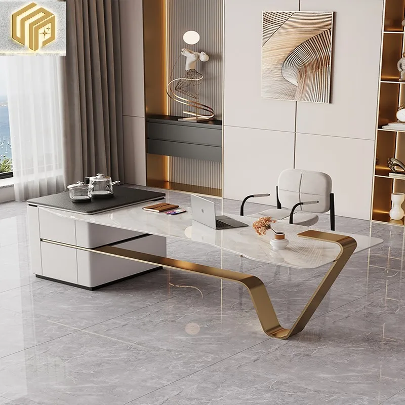 

Luxurious slate tea table and chair combination, simple, modern and advanced feeling, living room, home balcony tea table