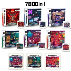 New DS Card 7800 In 1 Cartridge multi for NDS NDSL NDSi 3DS 2DS Lite English with Simulator Game GBA NES Pce Roms Console Tool