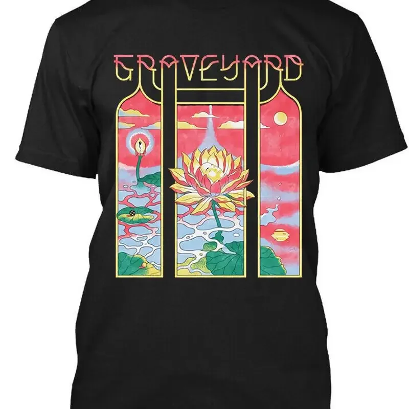 New POPULAR Graveyard Peace Swedish Vintage Retro Logo T Shirt S 4XL