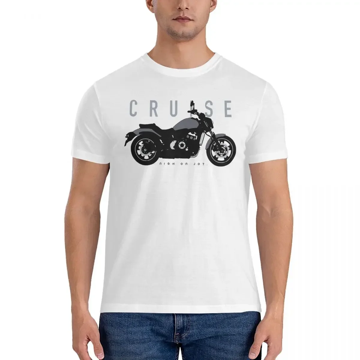 Cruise Kawasaki Men T Shirt Moto Casual Tee Shirt Short Sleeve Crew Neck T-Shirt 100% Cotton Classic Clothes