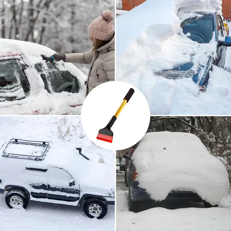 Raspador de hielo para descongelación de parabrisas de invierno, herramienta de eliminación de nieve de vidrio, pala de nieve Universal multifunción para automóvil, accesorios para automóviles