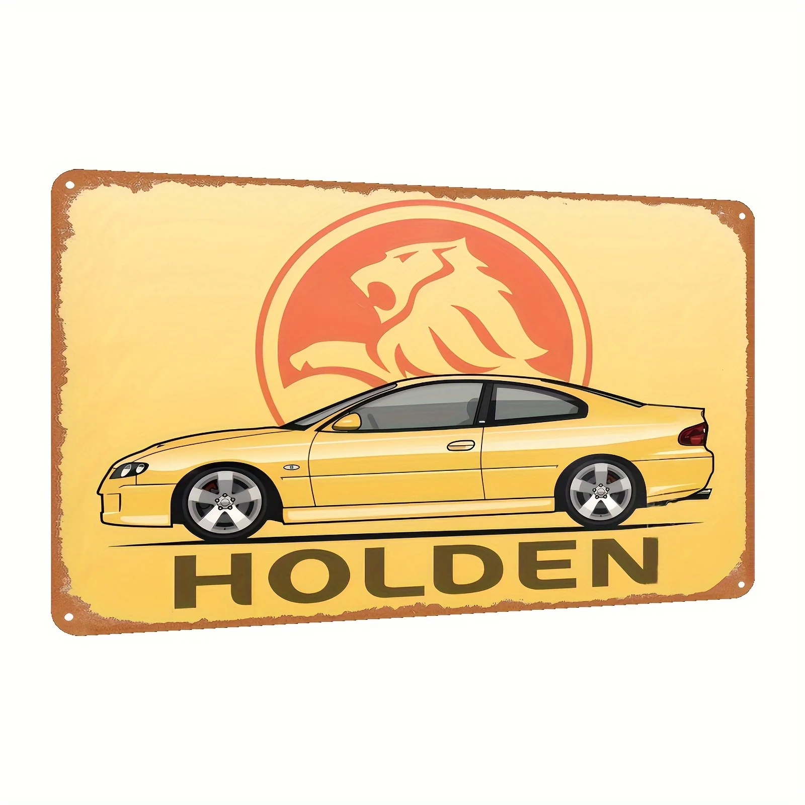 [Retro Wall Art] Horton Vintage Car Iron Sign |  | Wind and Rainproof | Home, Bar, Garage Decoration | Easy Hanging