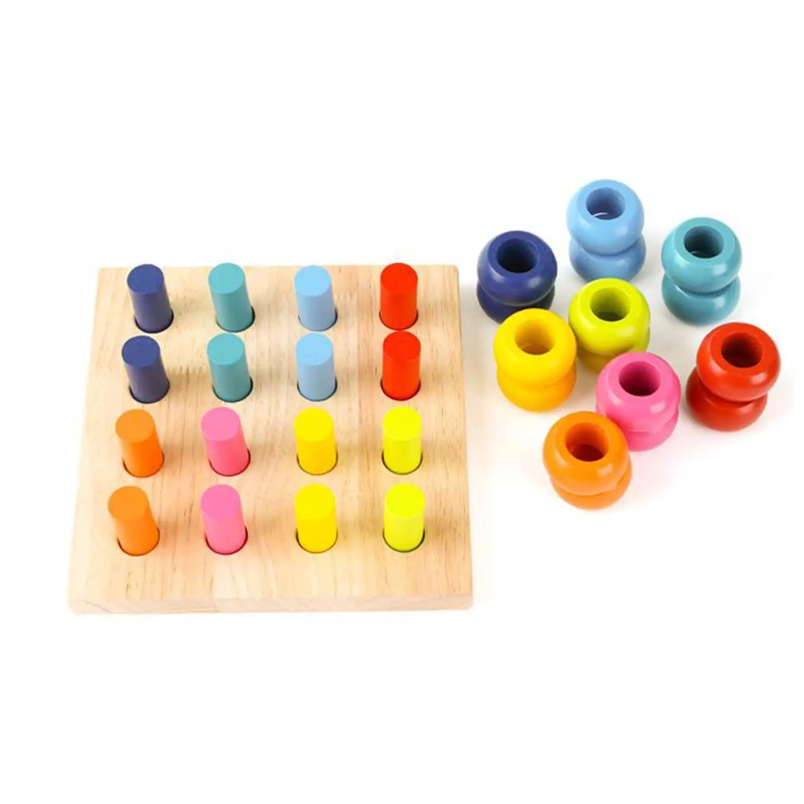 

Математические доски с колышками для обучения счету, интерактивные развивающие игрушки Монтессори, кольца-пирамидки, головоломки для дошкольников и малышей