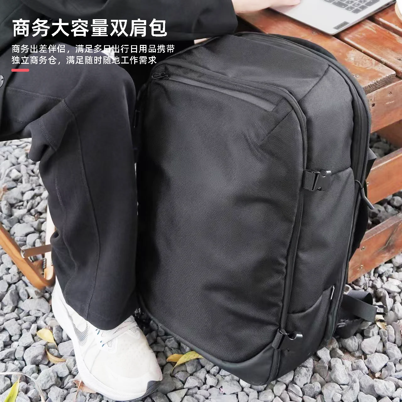 GHERSON 40L กันน้ํากระเป๋าเป้สะพายหลังธุรกิจกระเป๋าแล็ปท็อปสํานักงานกลางแจ้งน้ําหนักเบาเดินป่ากระเป๋าเป้สะพายหลังเดินทางความจุขนาดใหญ่