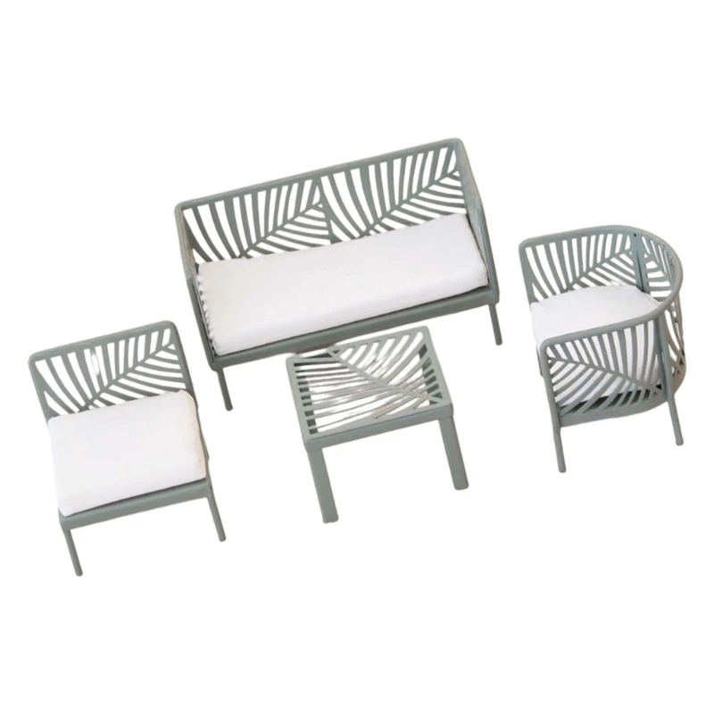 

Miniature Alloy Chair For Childrens Dollhouses Displays Decorative Model Furniture 15UB