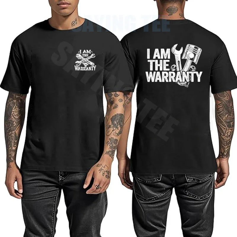 Ich bin der Garantie-Mechaniker für Rennwagen-Teile – Lustiges Mechaniker-T-Shirt im Y2K-Stil – Mechaniker-Papa-T-Shirt mit Spruch im Taschenformat – Herrenbekleidung Oberteil – Detail 3