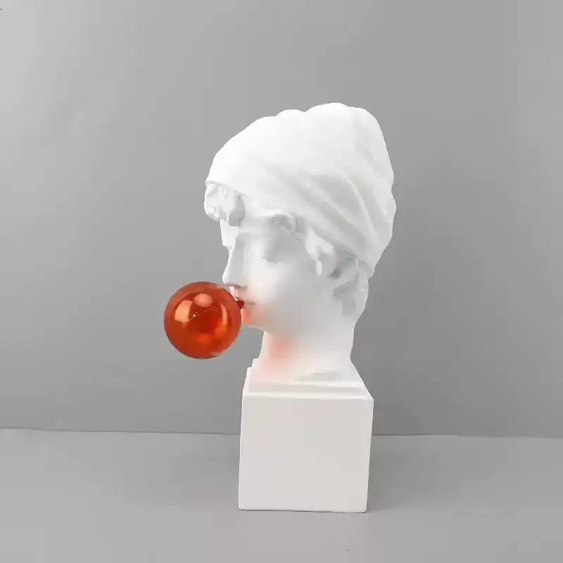 Now Simple David Sculpture Ornaments, Resin Blown Bubble Figures, Creative Living Room Desktop Decoration