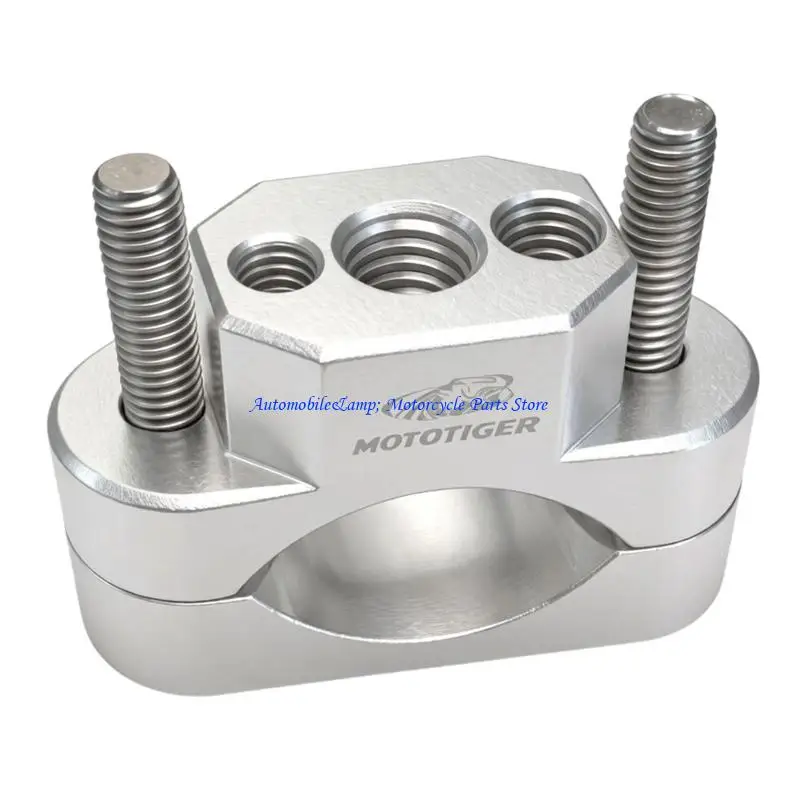H7BD Mirror Mount Bracket for Motorcycle Accessories, Aluminum Clamp-Style Extension with Threaded Mounting Points for Use