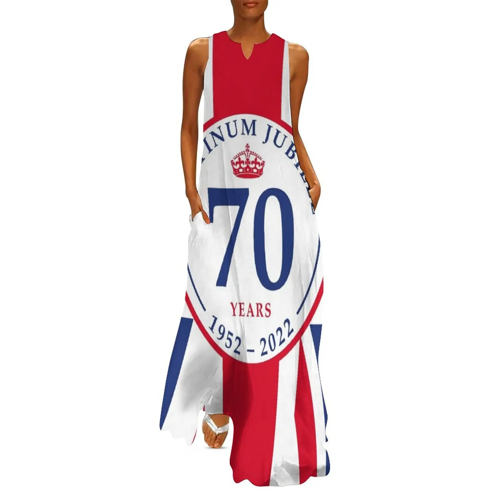 

Platinum Jubilee Flag Long Dress dress for woman women formal occasion dresses