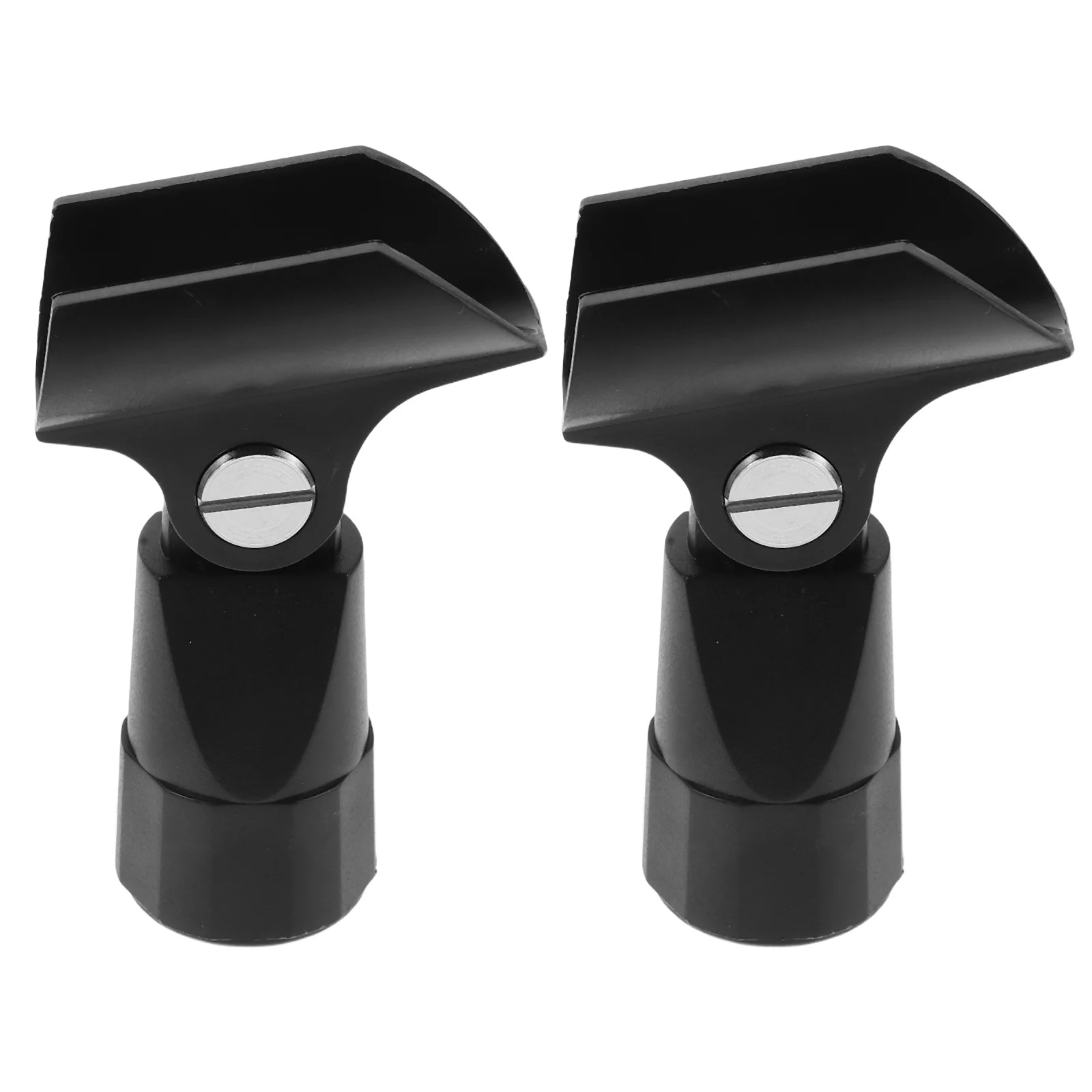 

2Pcs Microphone Accessories Adjustable Mic Clip Holder Cold Shoe Clamp Stand for Condenser Wireless Mics Interview Podcast