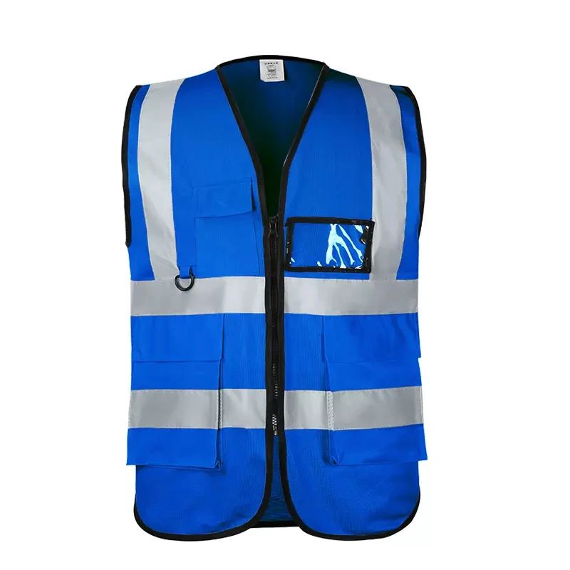 High Visibility Safety Vest with Pockets Reflective Work Vest ANSI/ISEA Class 2