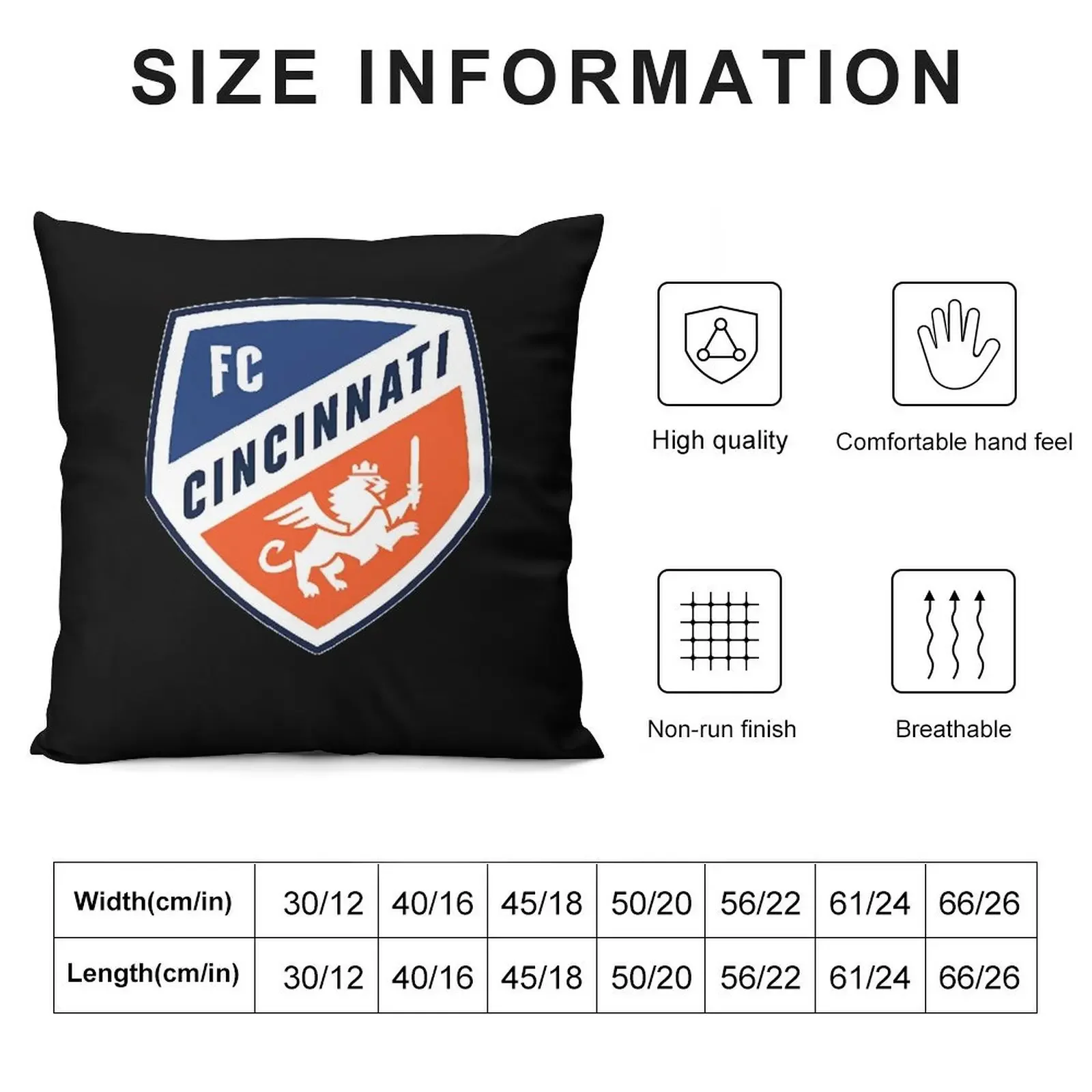 FC Cincinnati Throw Pillow Sofas Covers christmas decorations 2025 luxury sofa pillows pillow